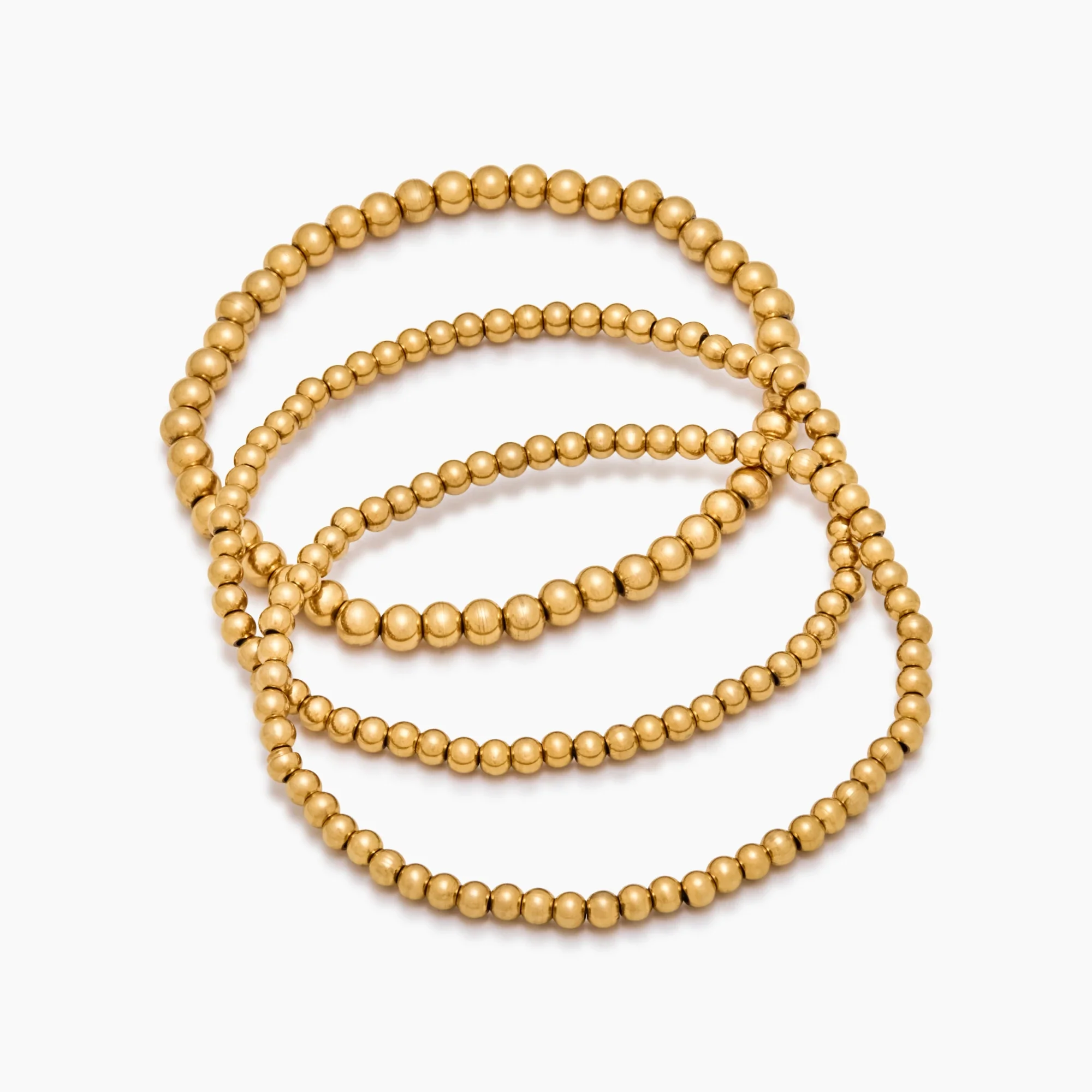 433 Gold Beaded Bracelet Stack - Image 4