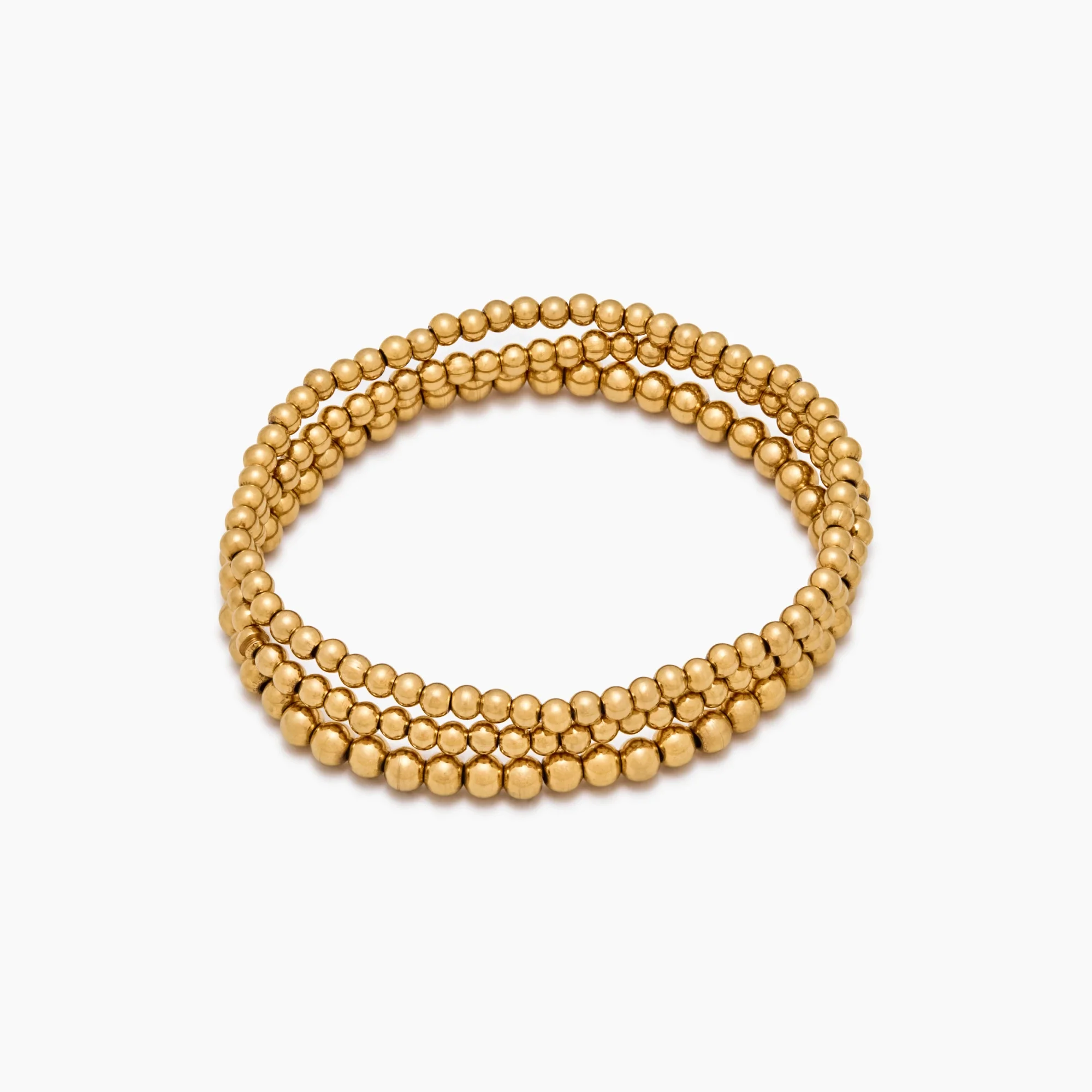 433 Gold Beaded Bracelet Stack - Image 6