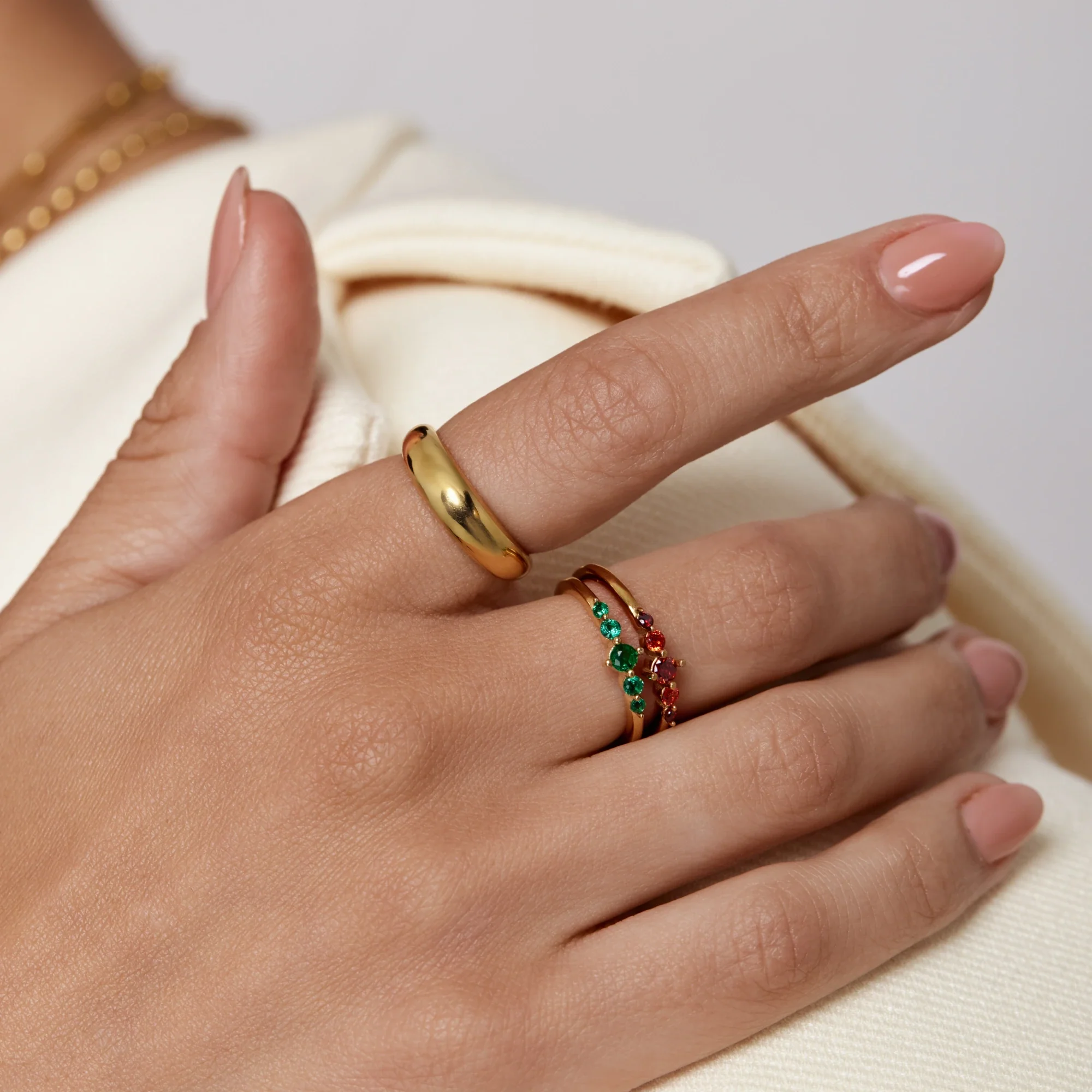 Belle Stacking Birthstone Ring - Image 5
