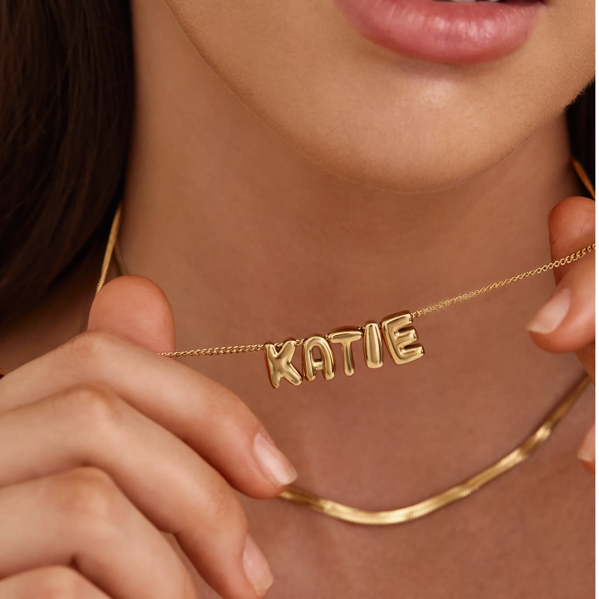Bubble Custom Name Necklace - Image 6