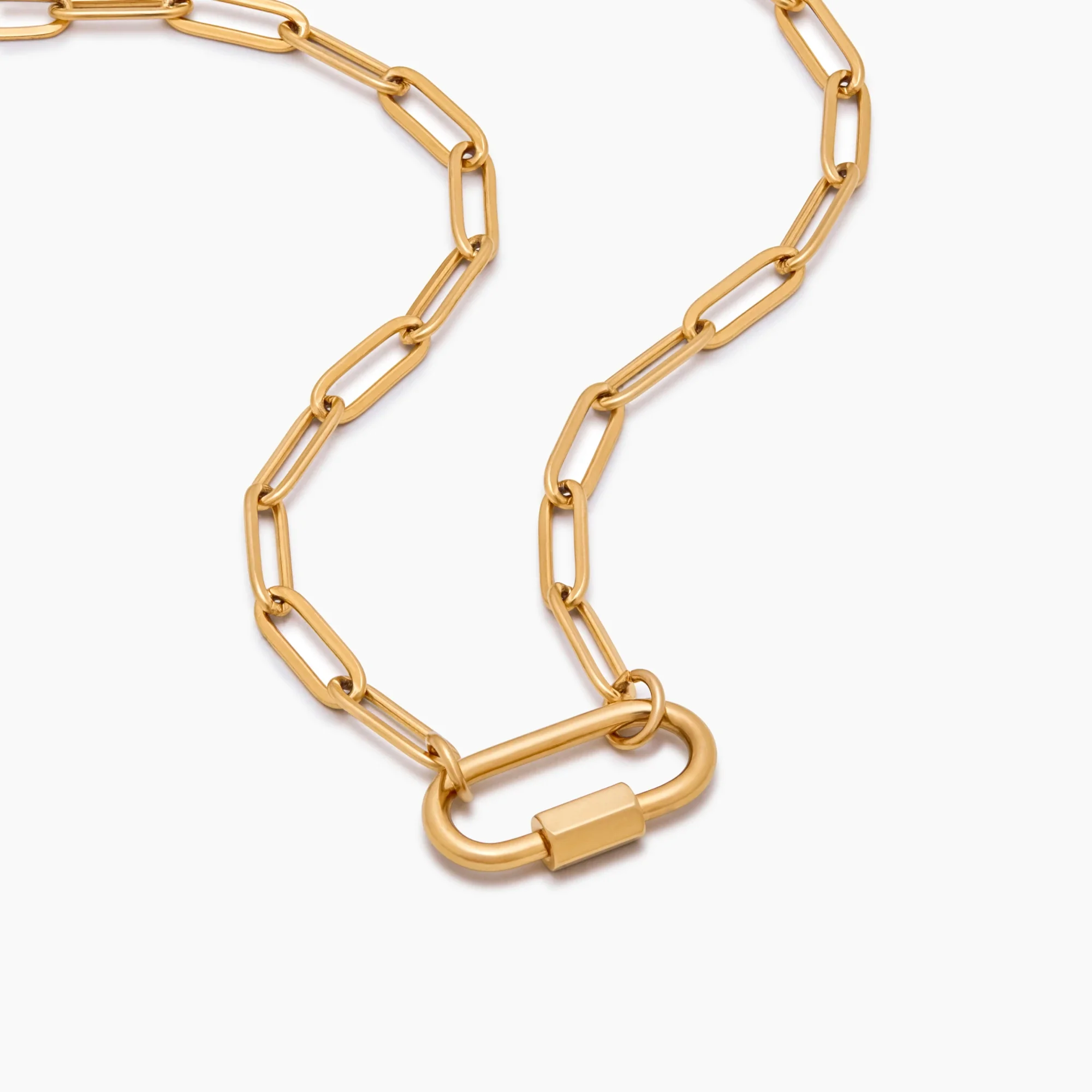 Carabiner Charm Lock Necklace - Image 3