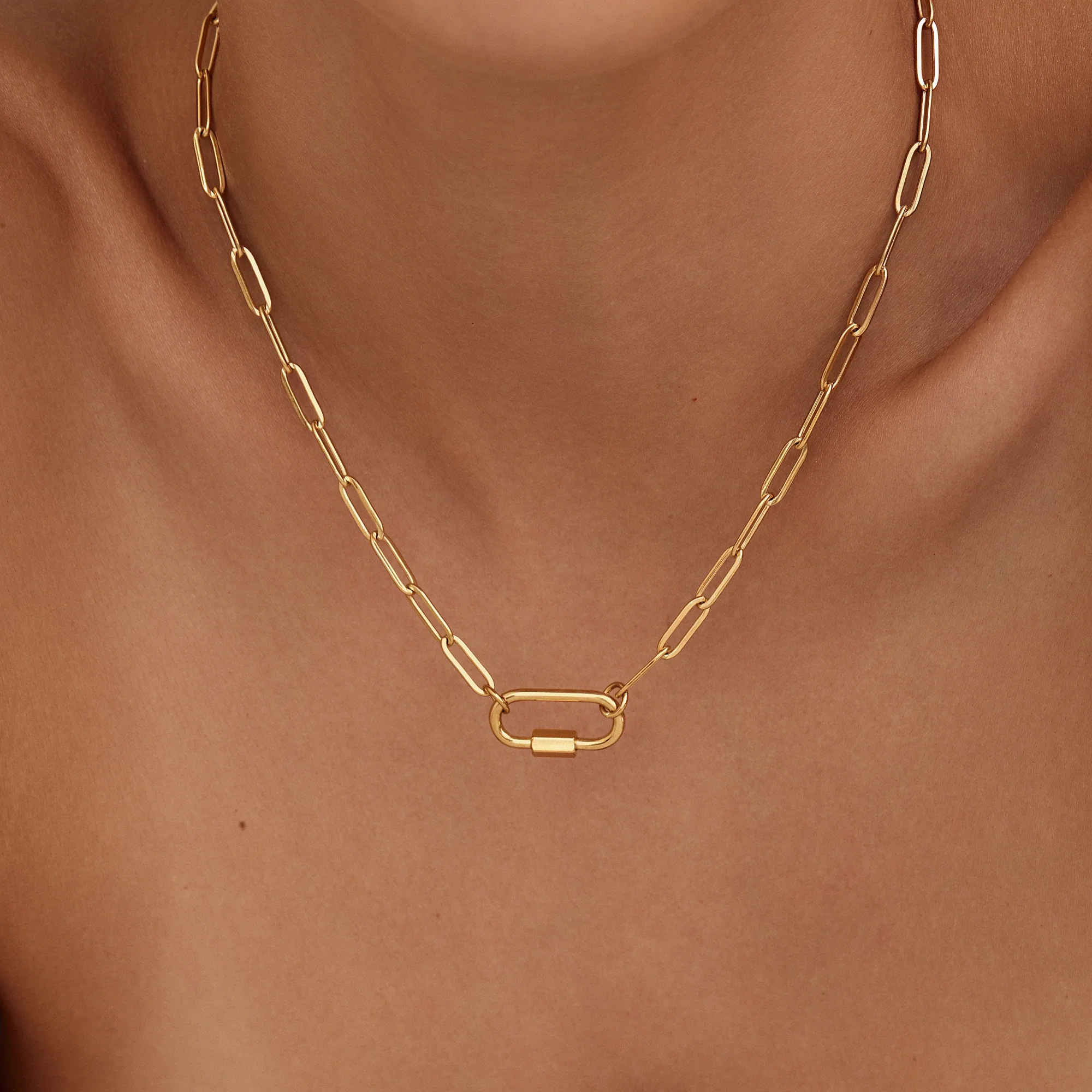 Carabiner Charm Lock Necklace - Image 5