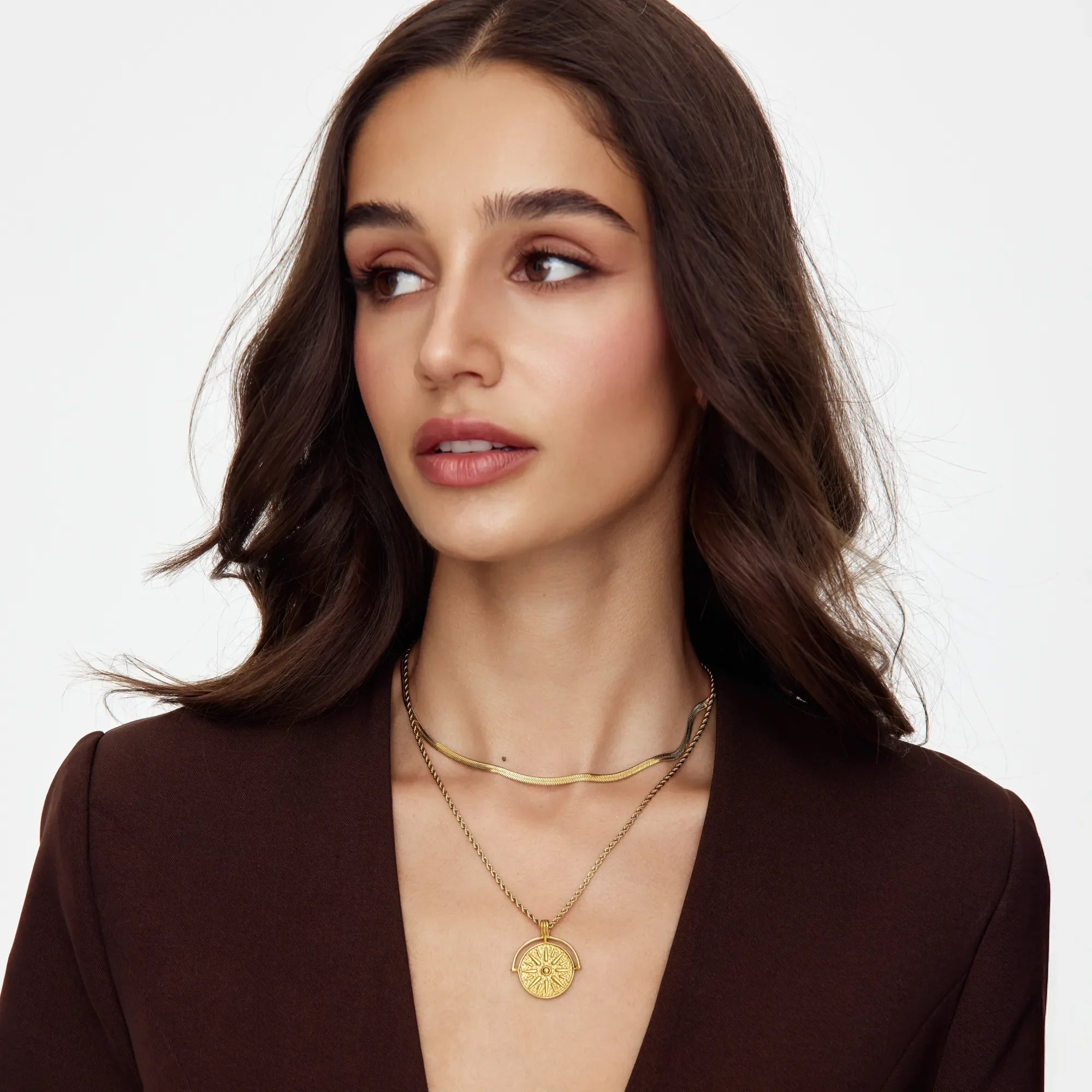 Compass Medallion Necklace - Image 2
