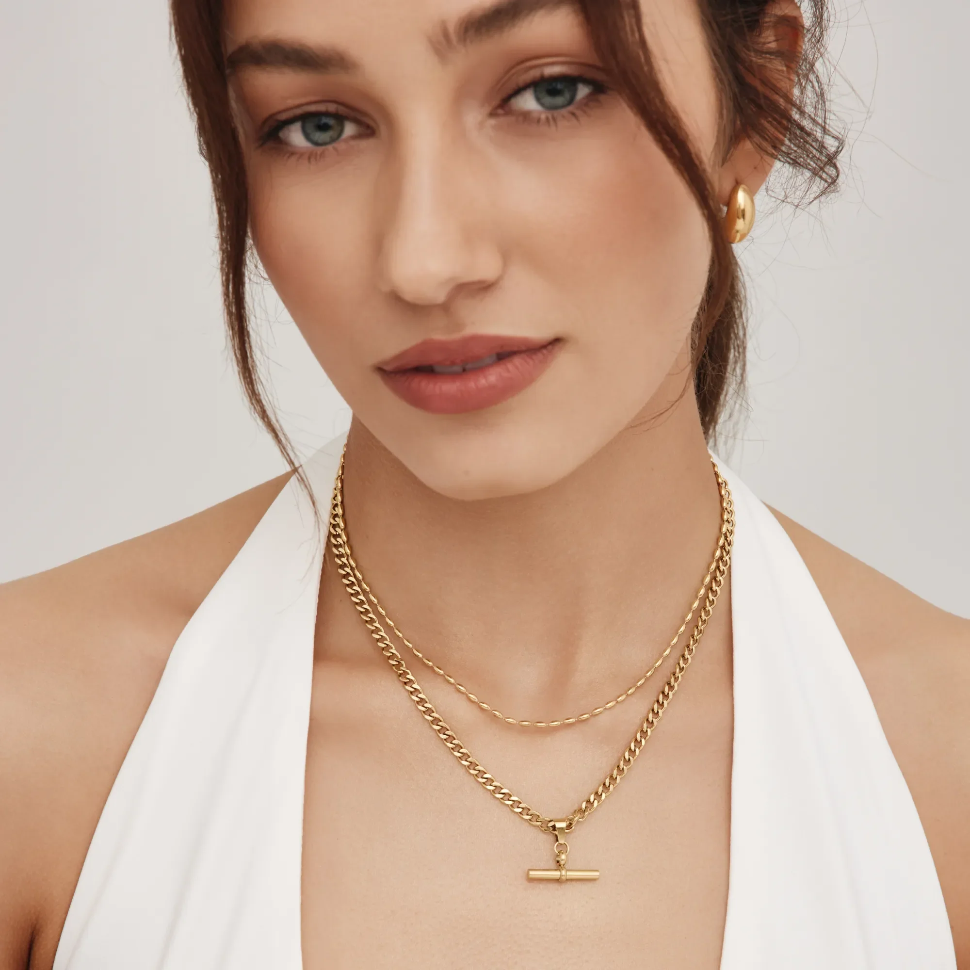 Curb Chain Fob Necklace - Image 6