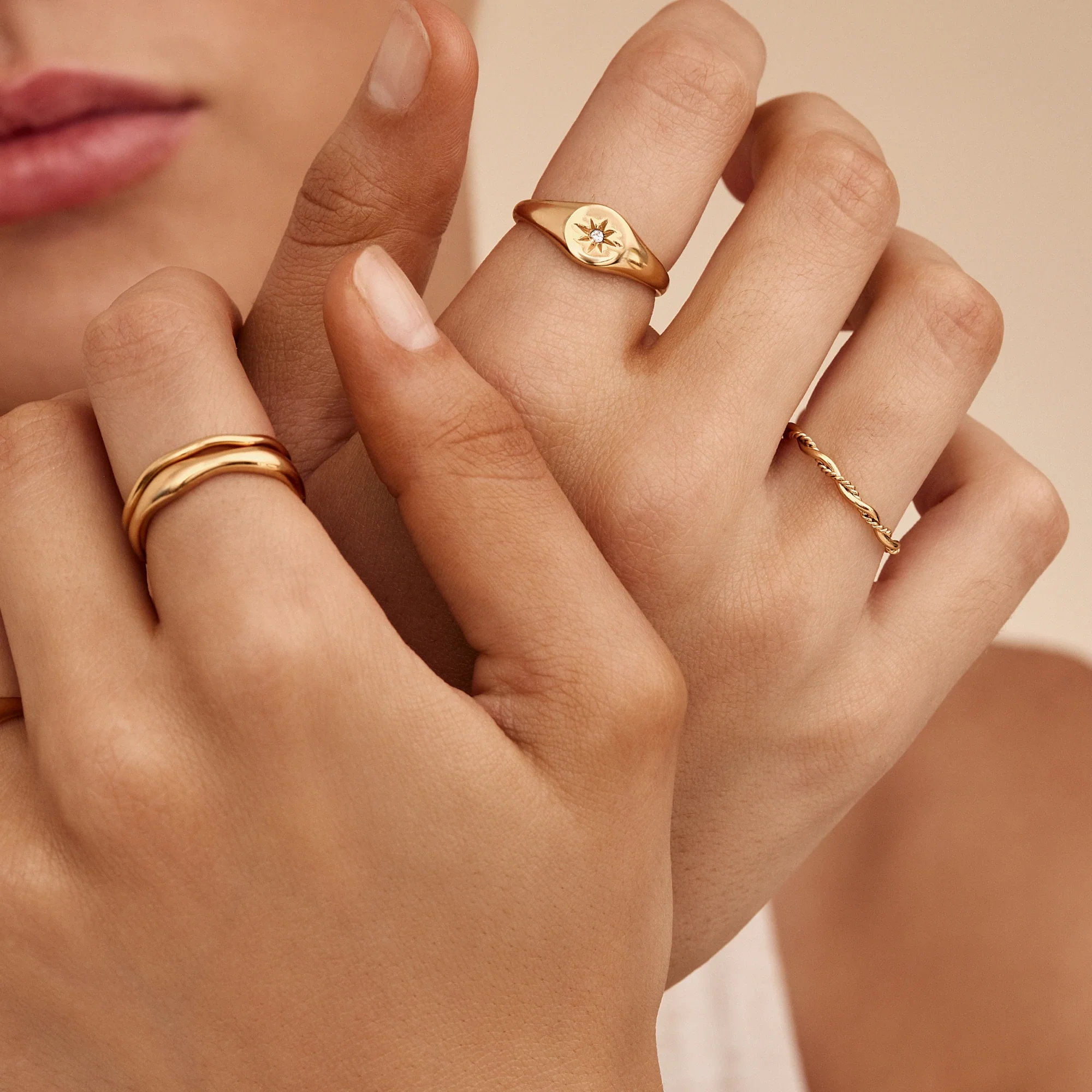 Dainty Double Twist Ring - Image 5