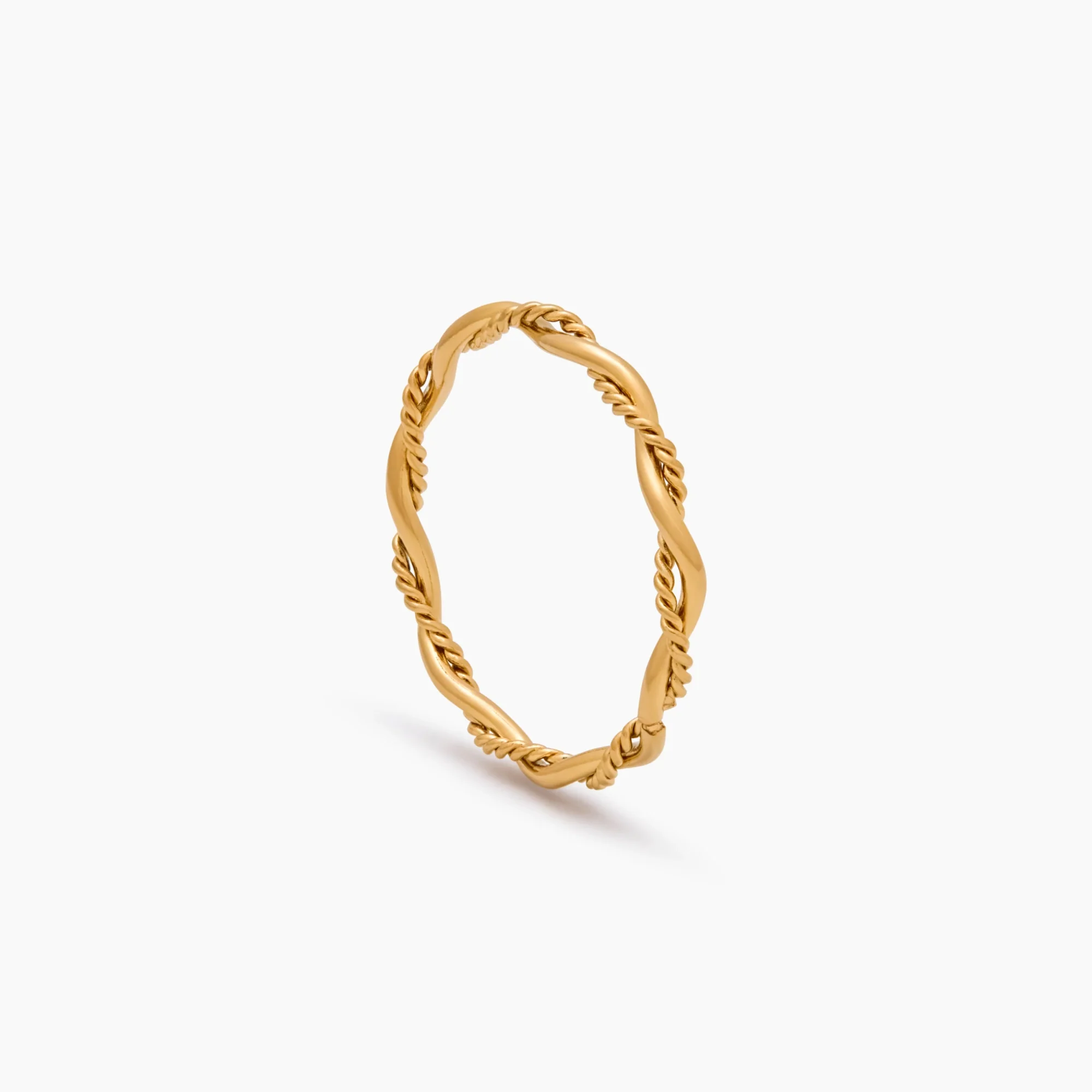 Dainty Double Twist Ring - Image 6