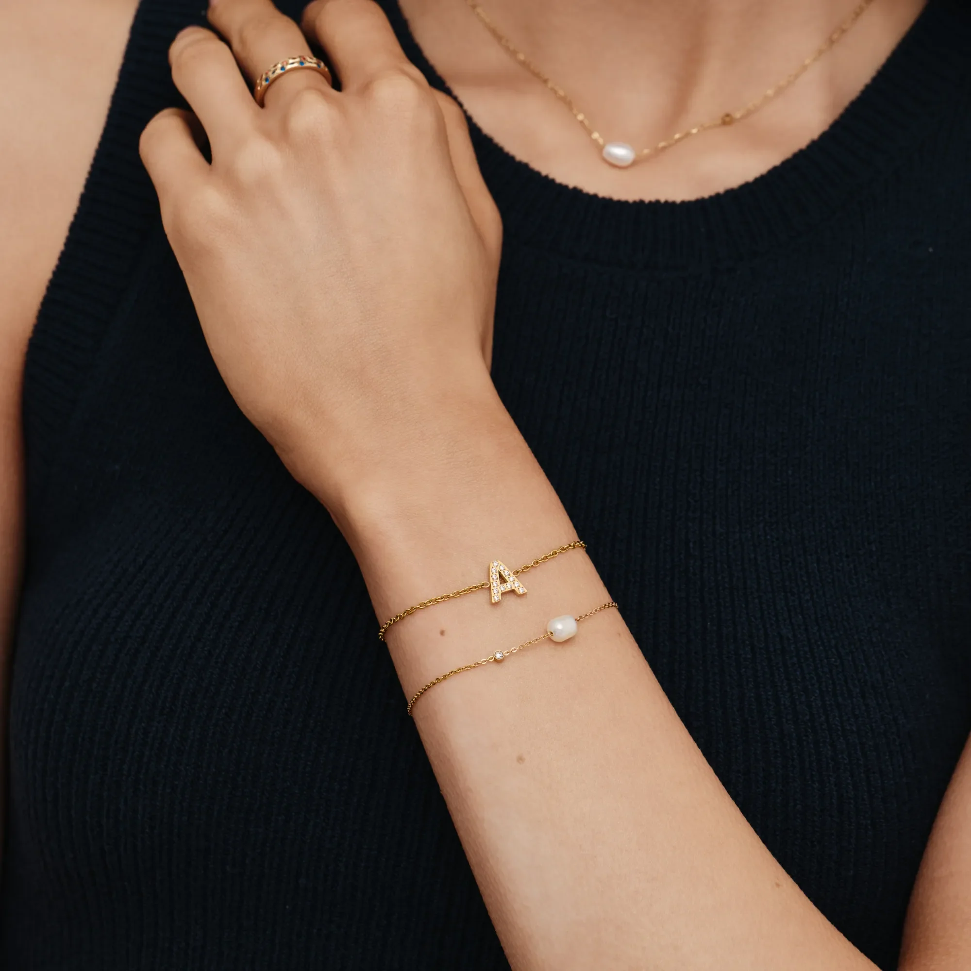 Dainty Freshwater Pearl Bracelet - Image 2