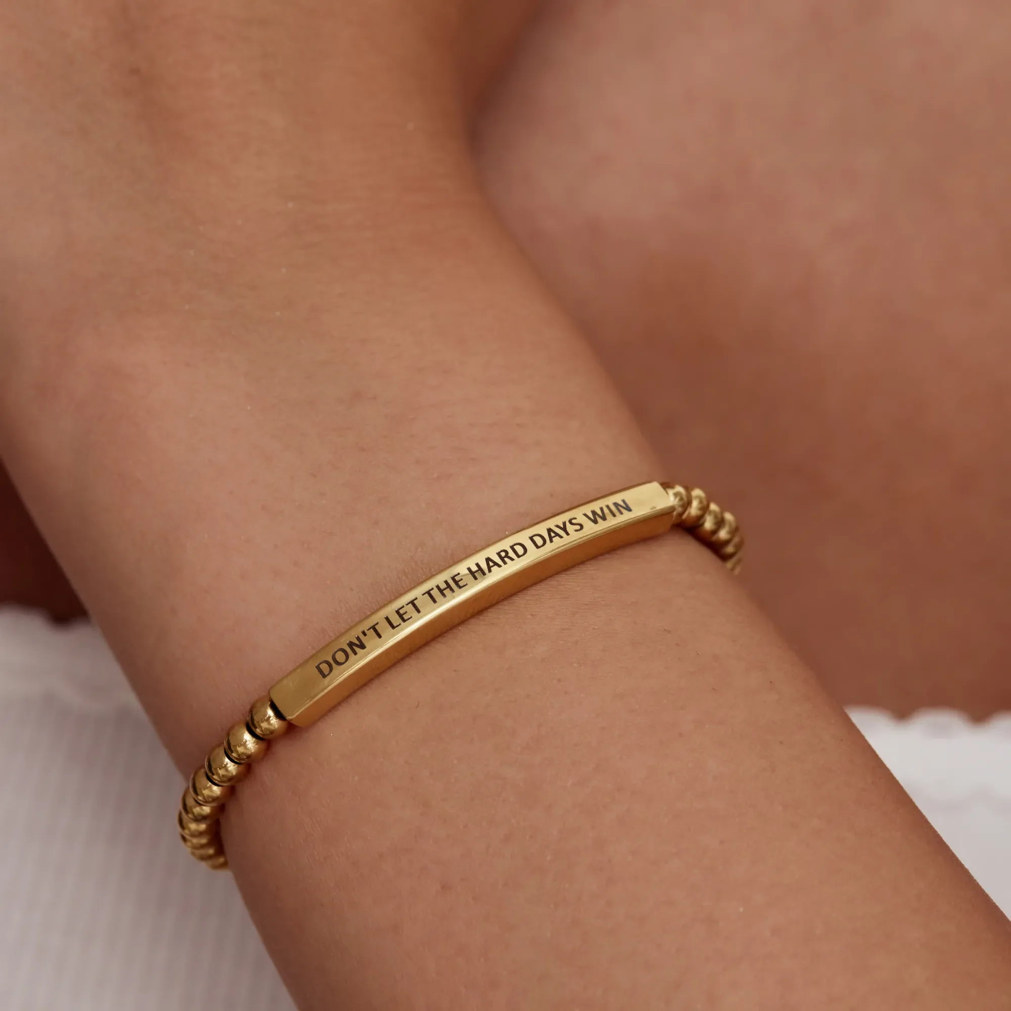 Don't Let The Hard Days Win Beaded Bracelet - Image 2