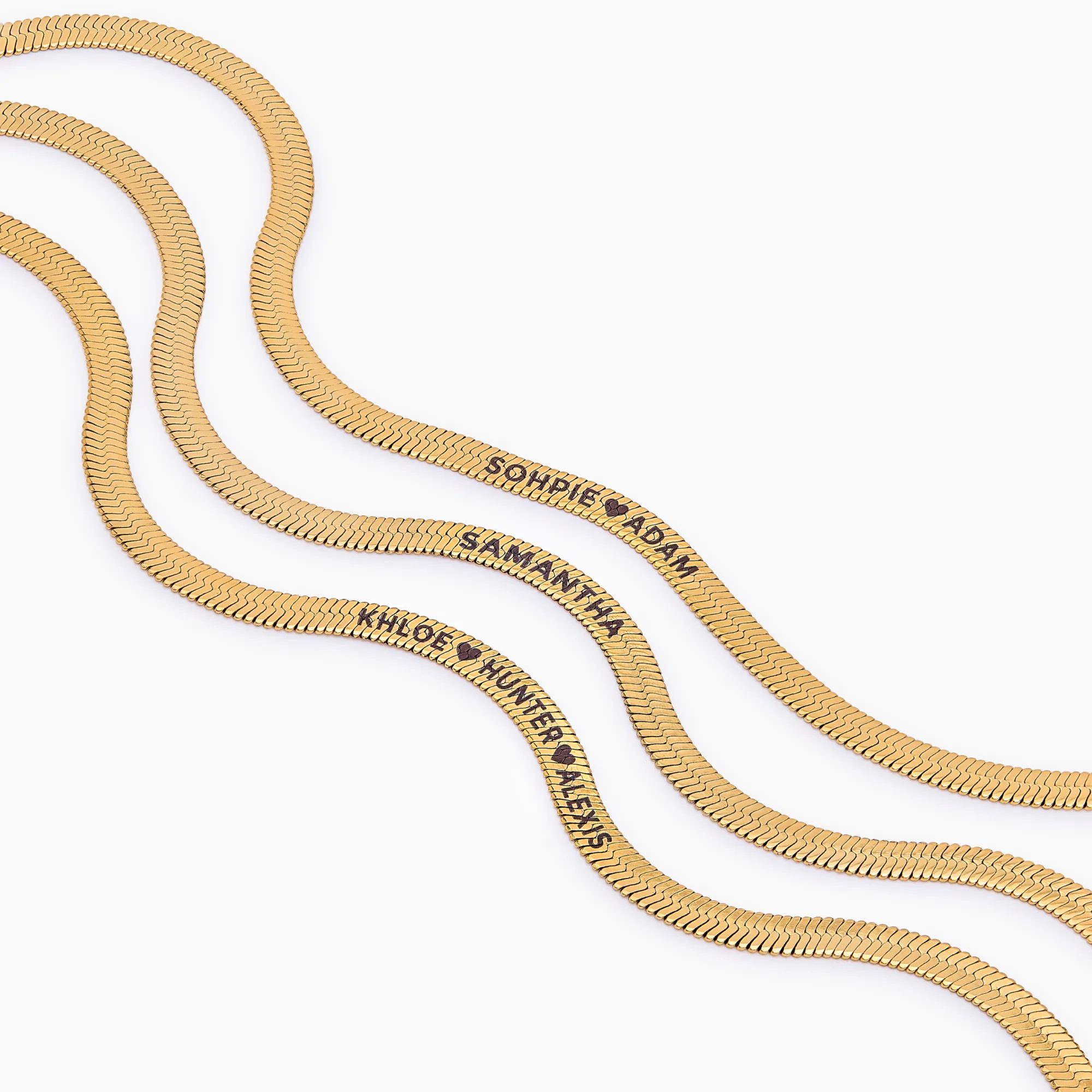 Engraved Herringbone Necklace - Image 7