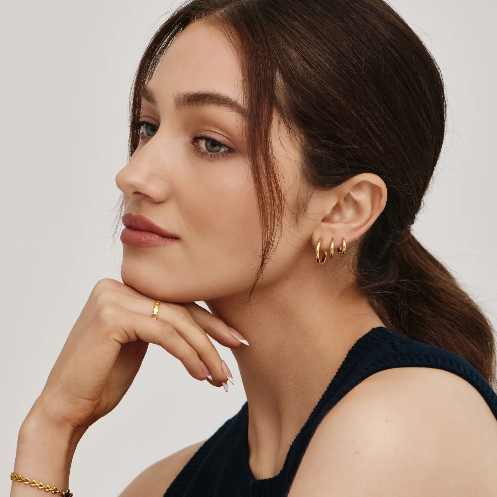 Essential Gold Hoop Set - Image 2