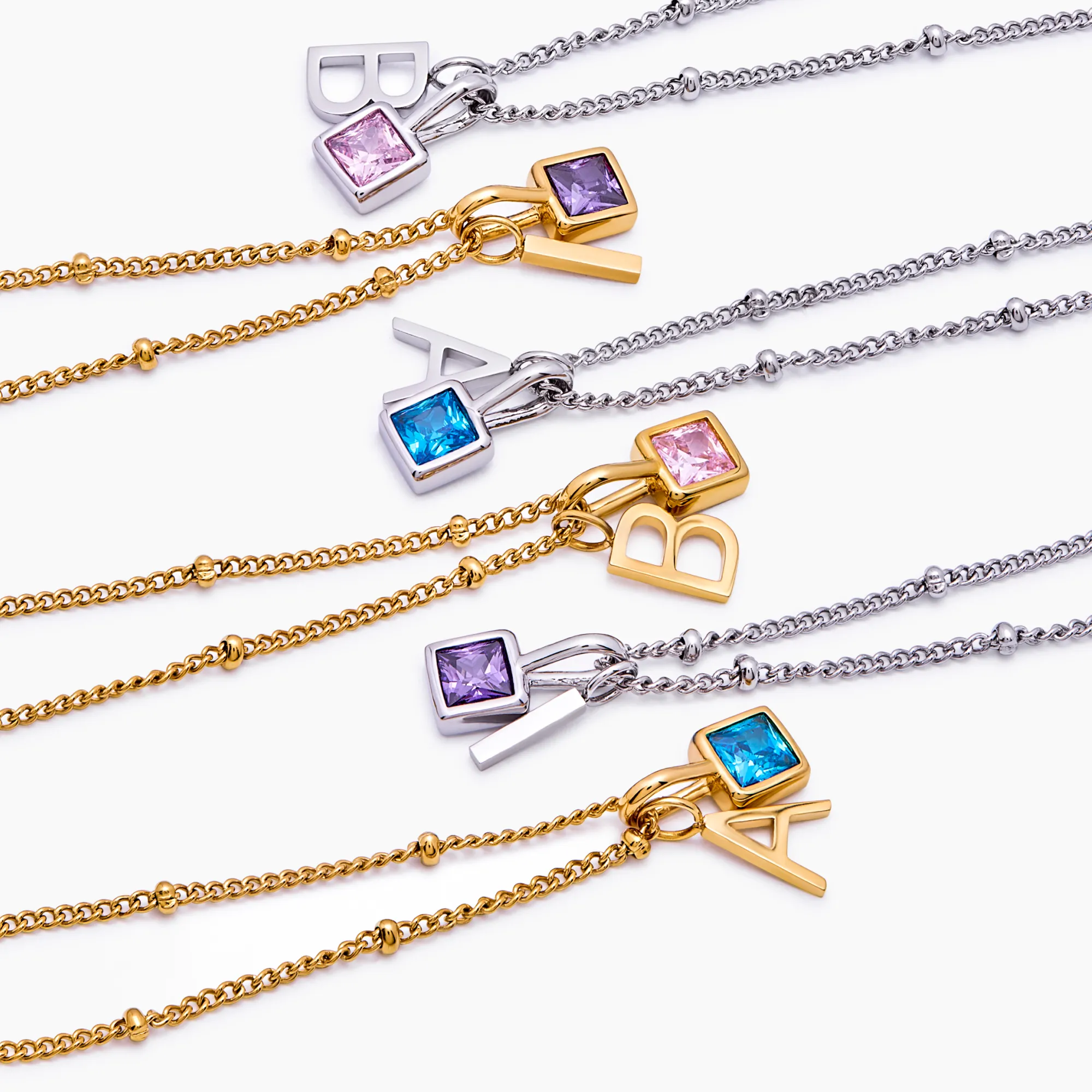 Gem Initial Necklace - Image 10