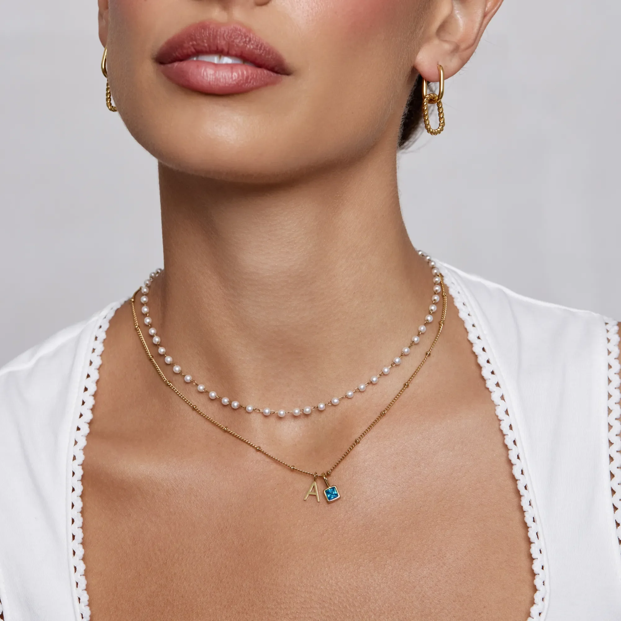 Gem Initial Necklace - Image 2