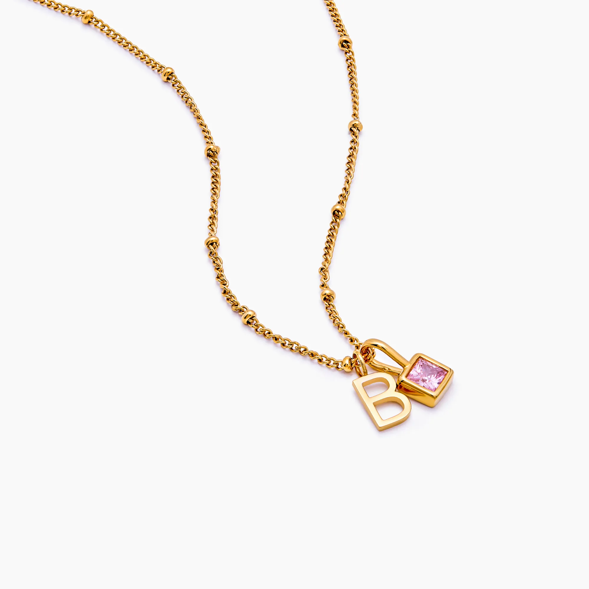 Gem Initial Necklace - Image 4