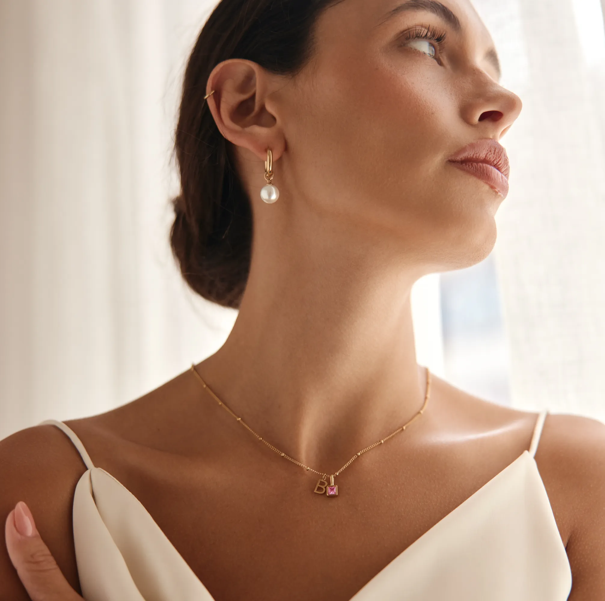 Gem Initial Necklace - Image 5