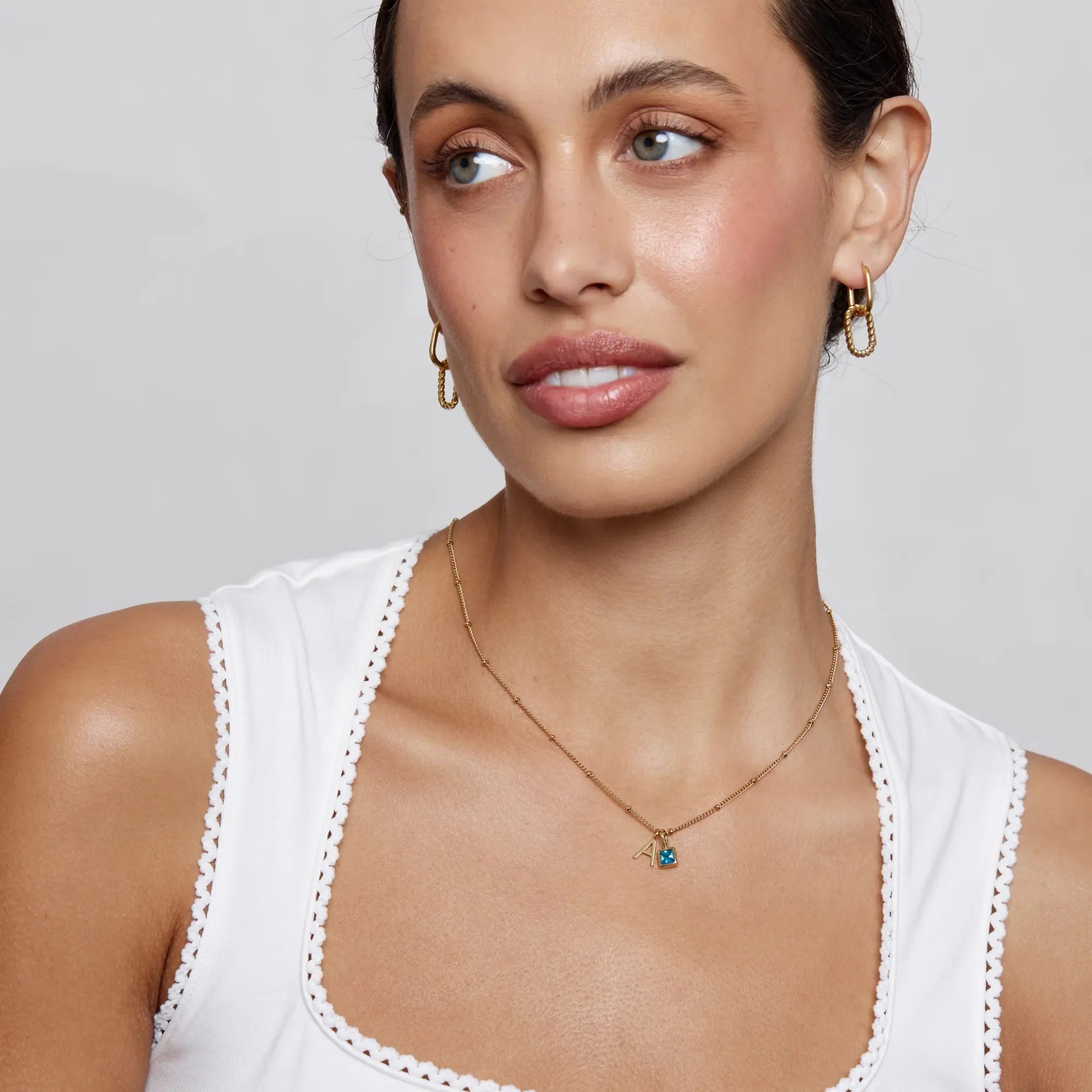 Gem Initial Necklace - Image 6