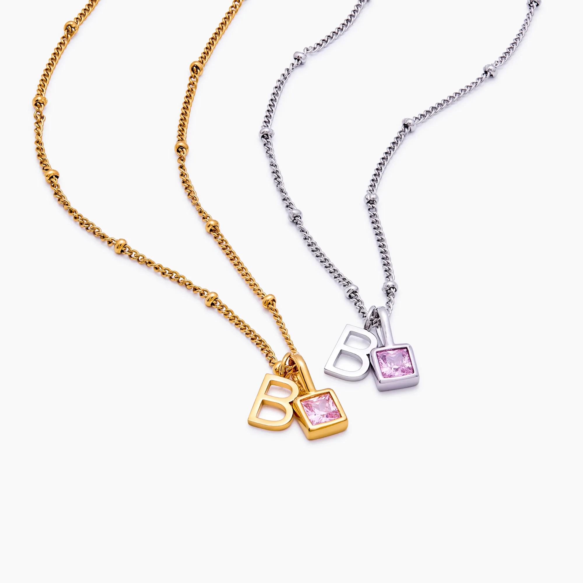 Gem Initial Necklace - Image 7