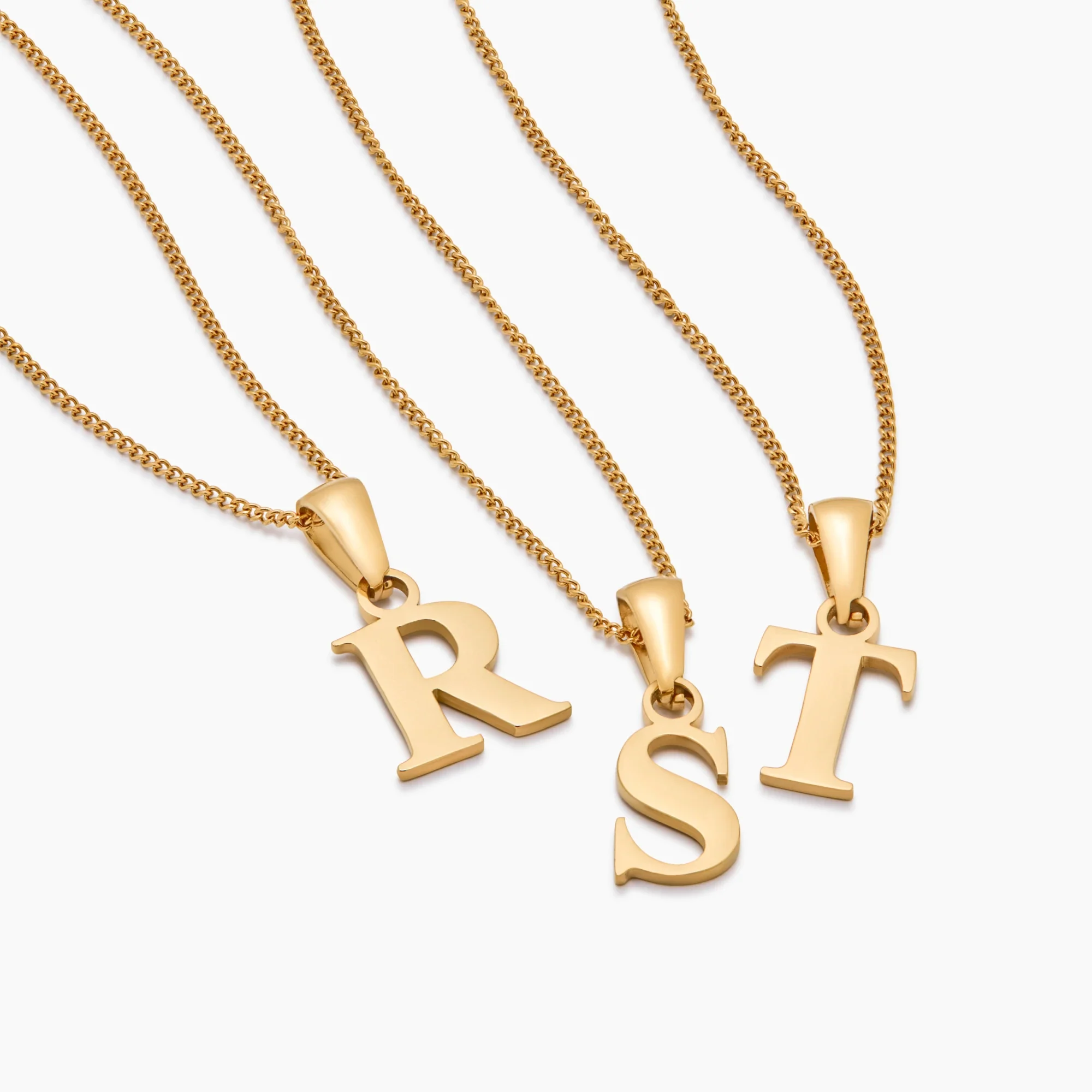 Gold Initial Charm Necklace - Image 4