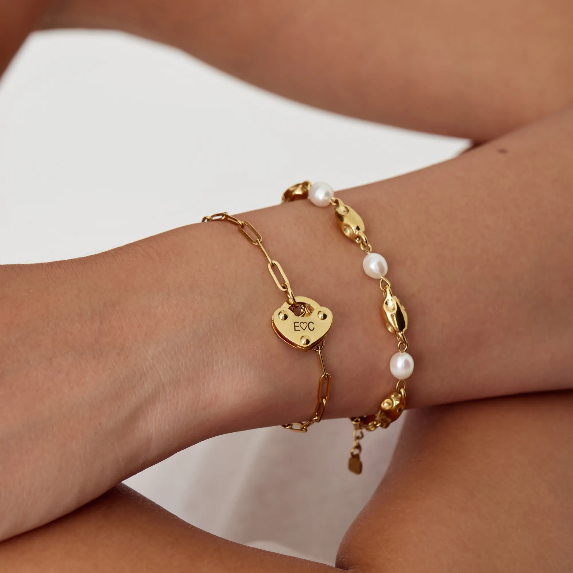 Heart Lock Initial Bracelet - Image 2