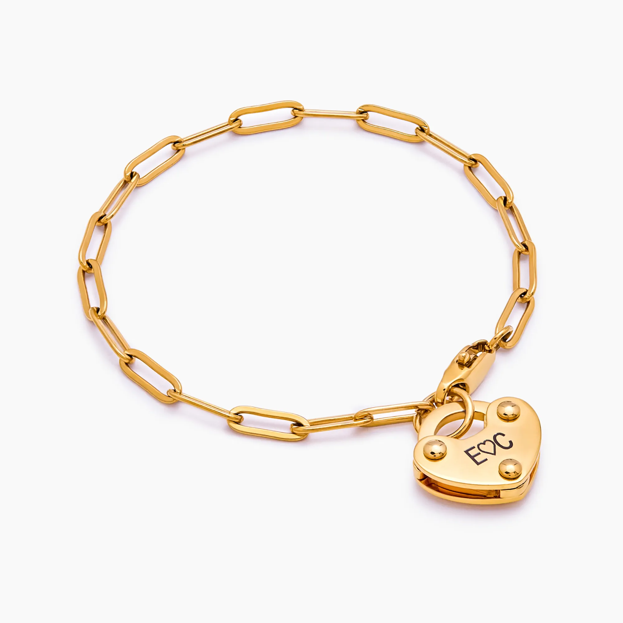 Heart Lock Initial Bracelet - Image 3