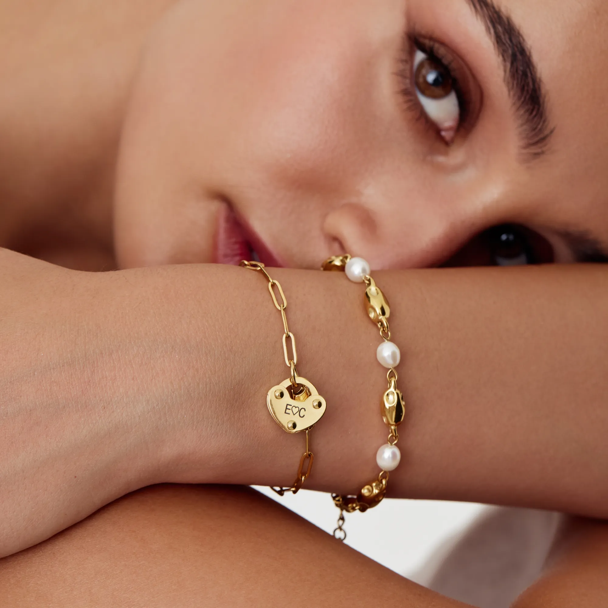 Heart Lock Initial Bracelet - Image 4