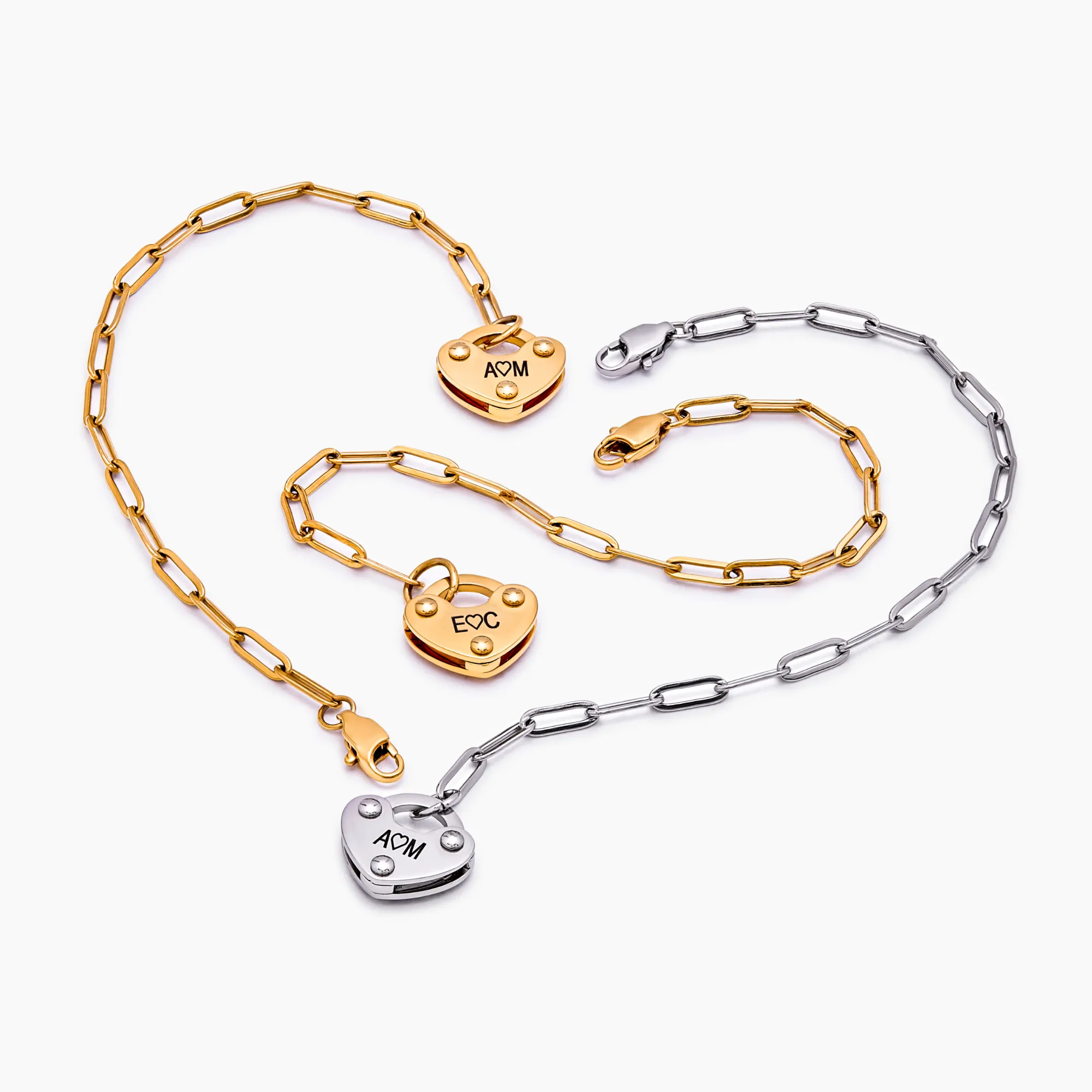 Heart Lock Initial Bracelet - Image 6