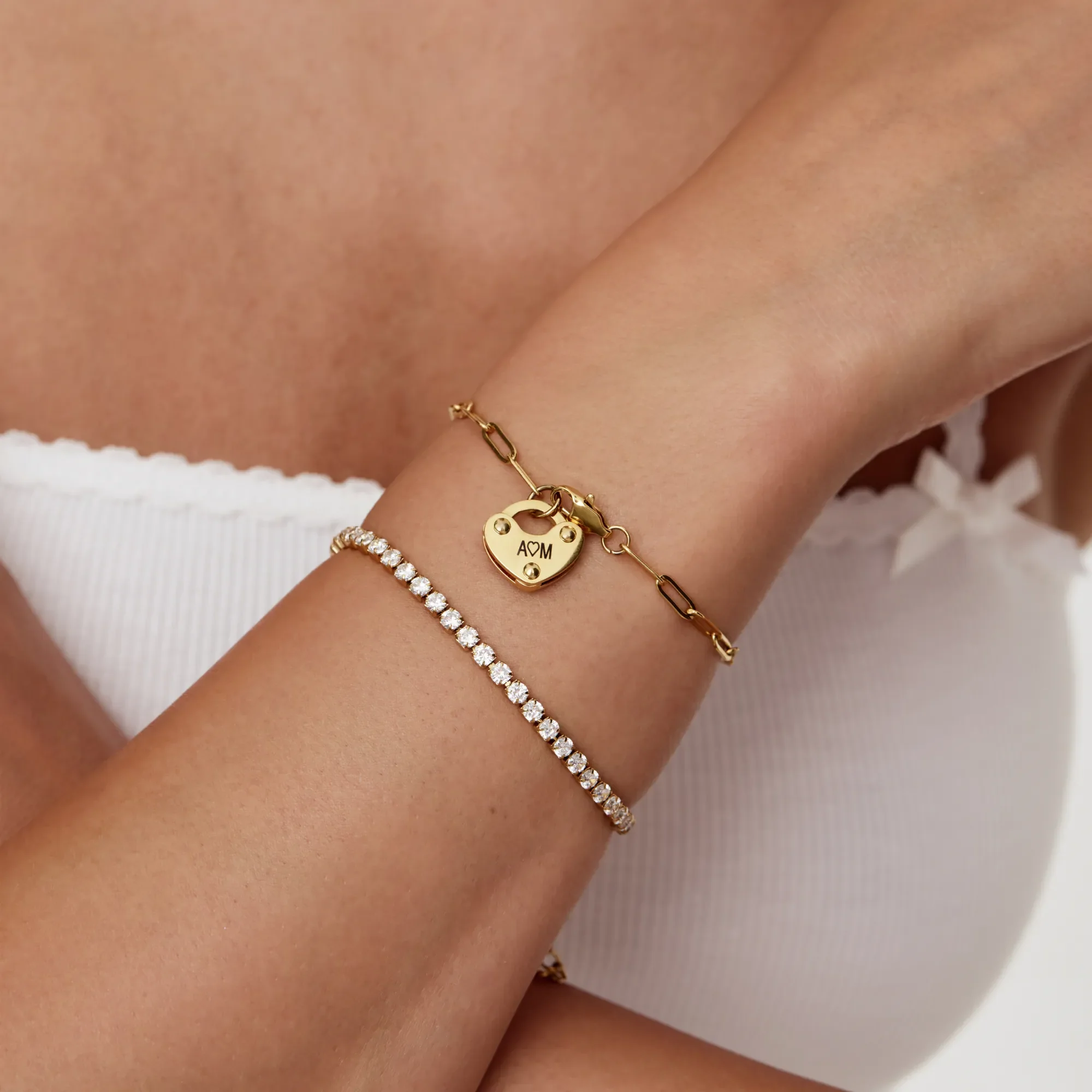 Heart Lock Initial Bracelet - Image 7