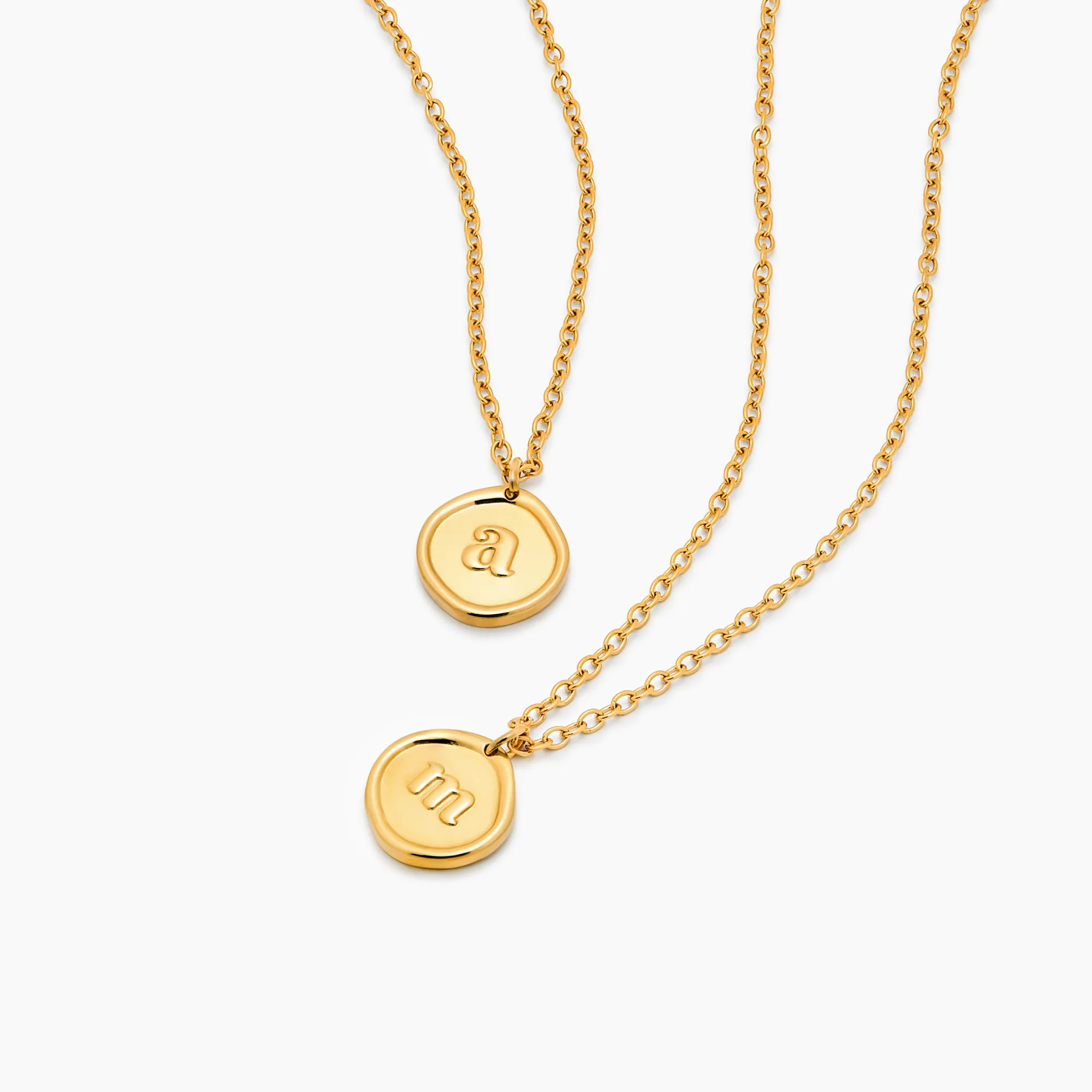 Initial Stamp Necklace - Image 4