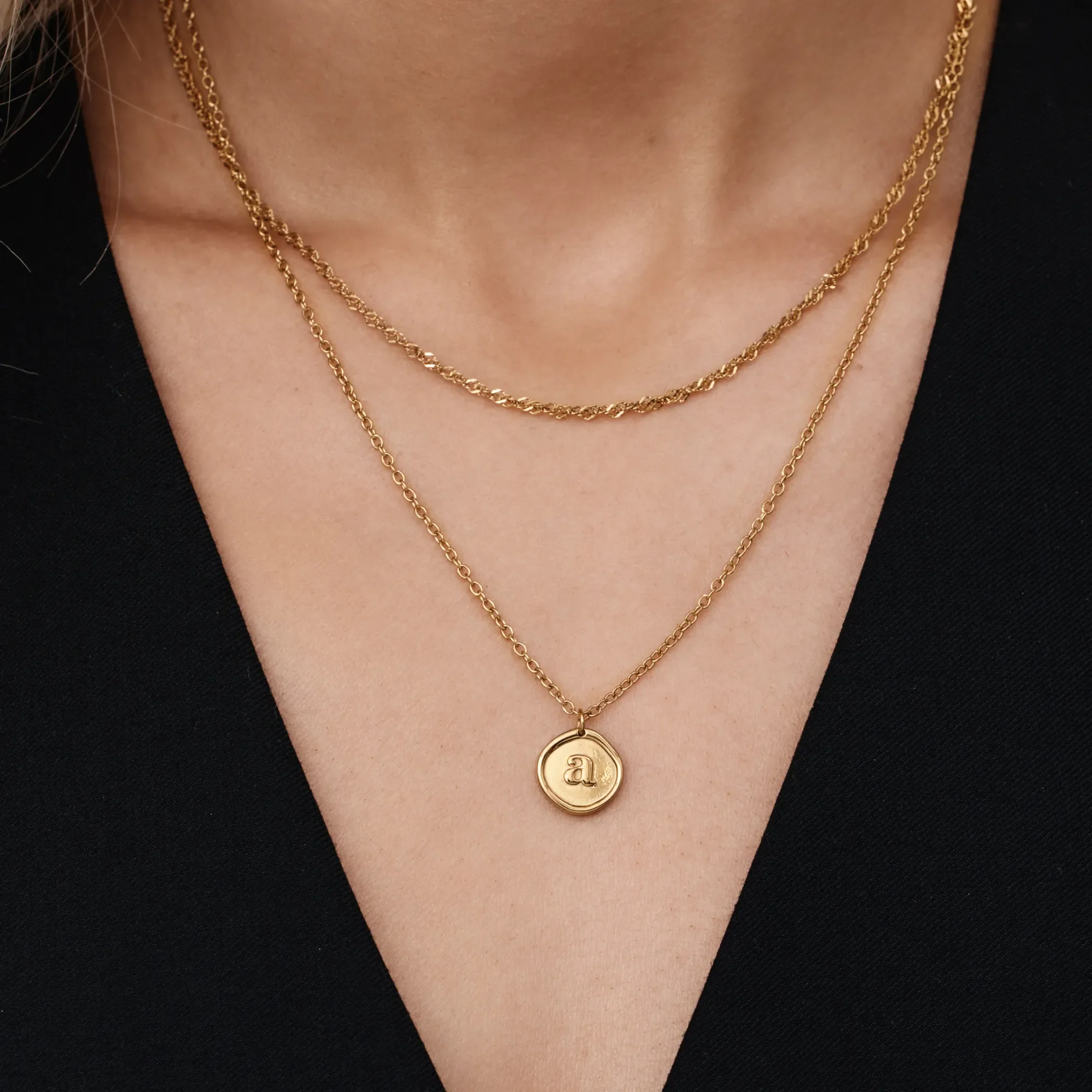 Initial Stamp Necklace - Image 5
