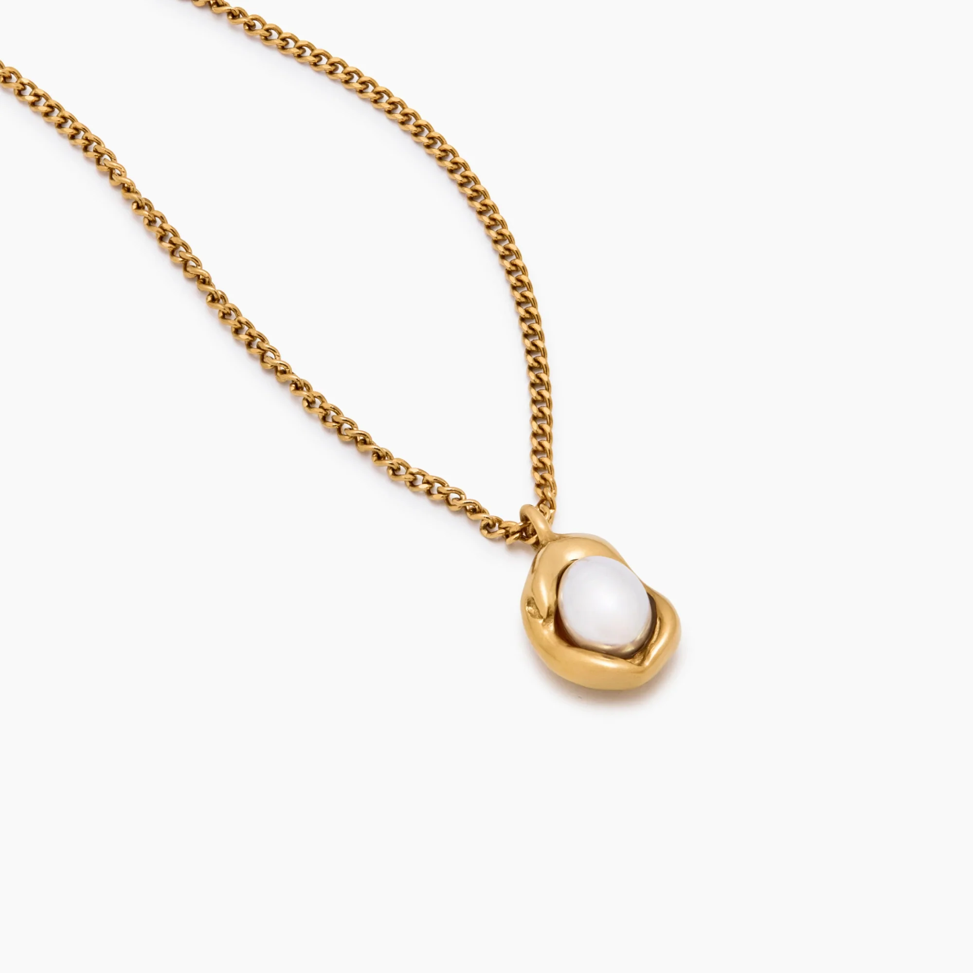 Luna Pearl Drop Necklace - Image 4