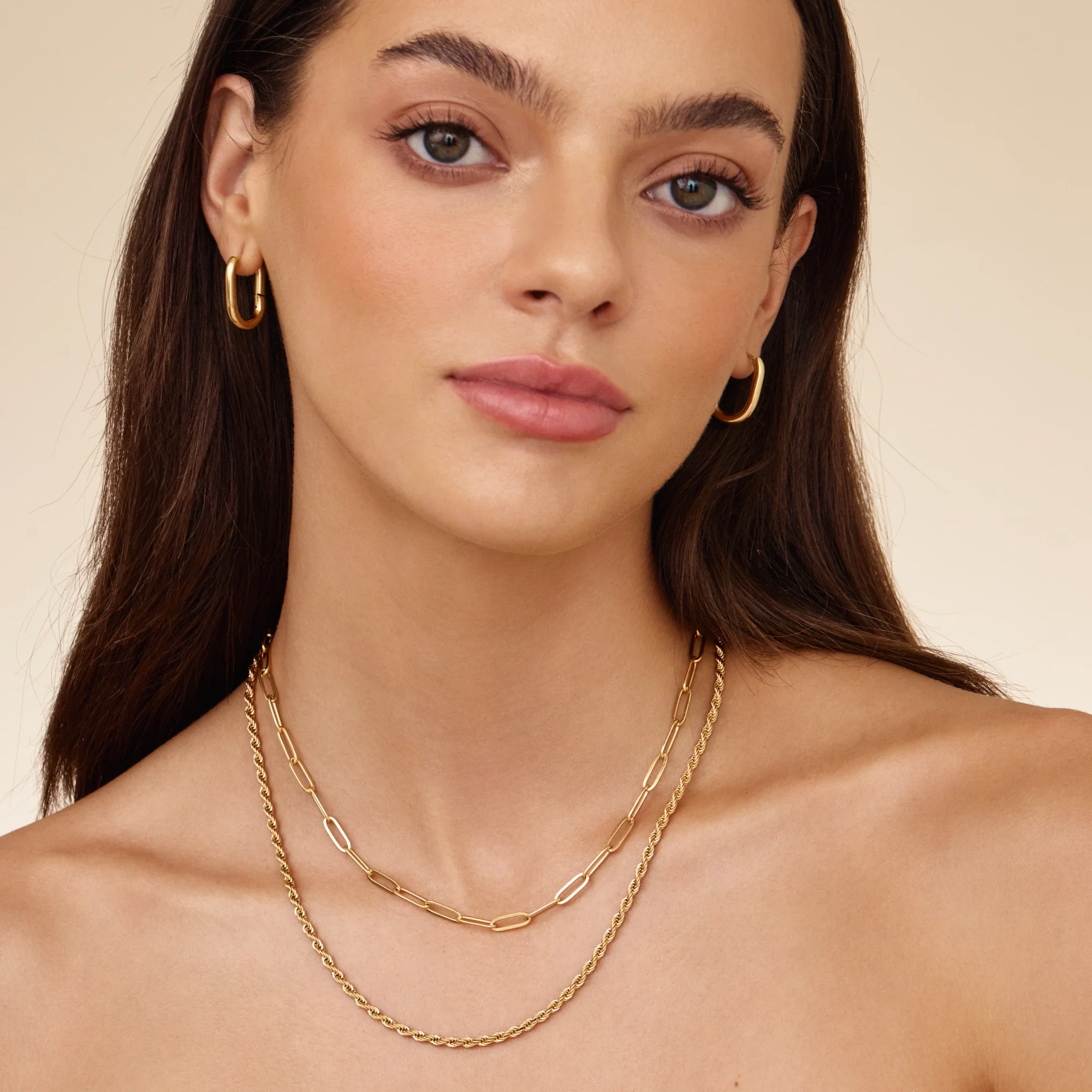 Paperclip & Rope Chain Layered Necklace - Image 5