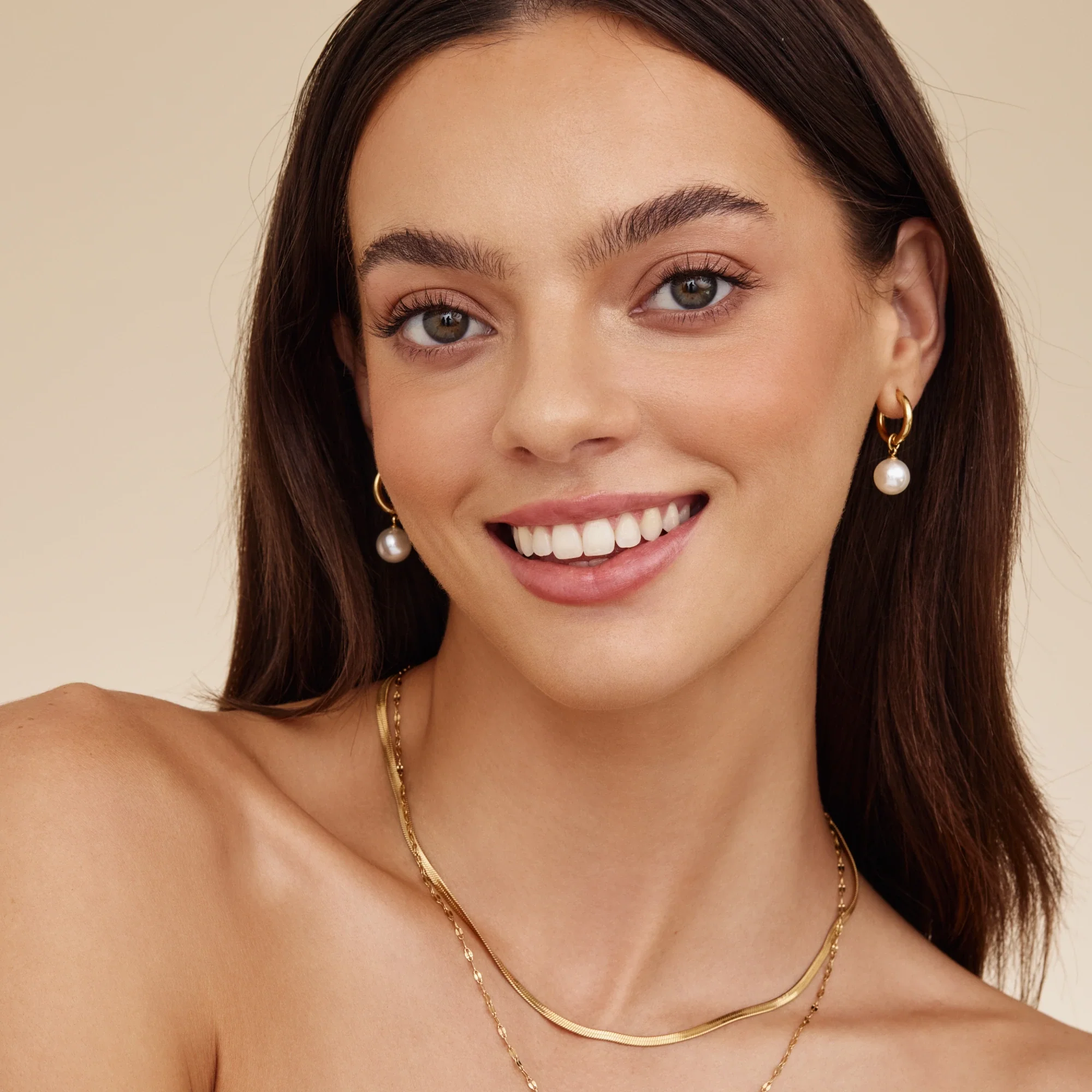 Pearl Drop Earrings - Image 2