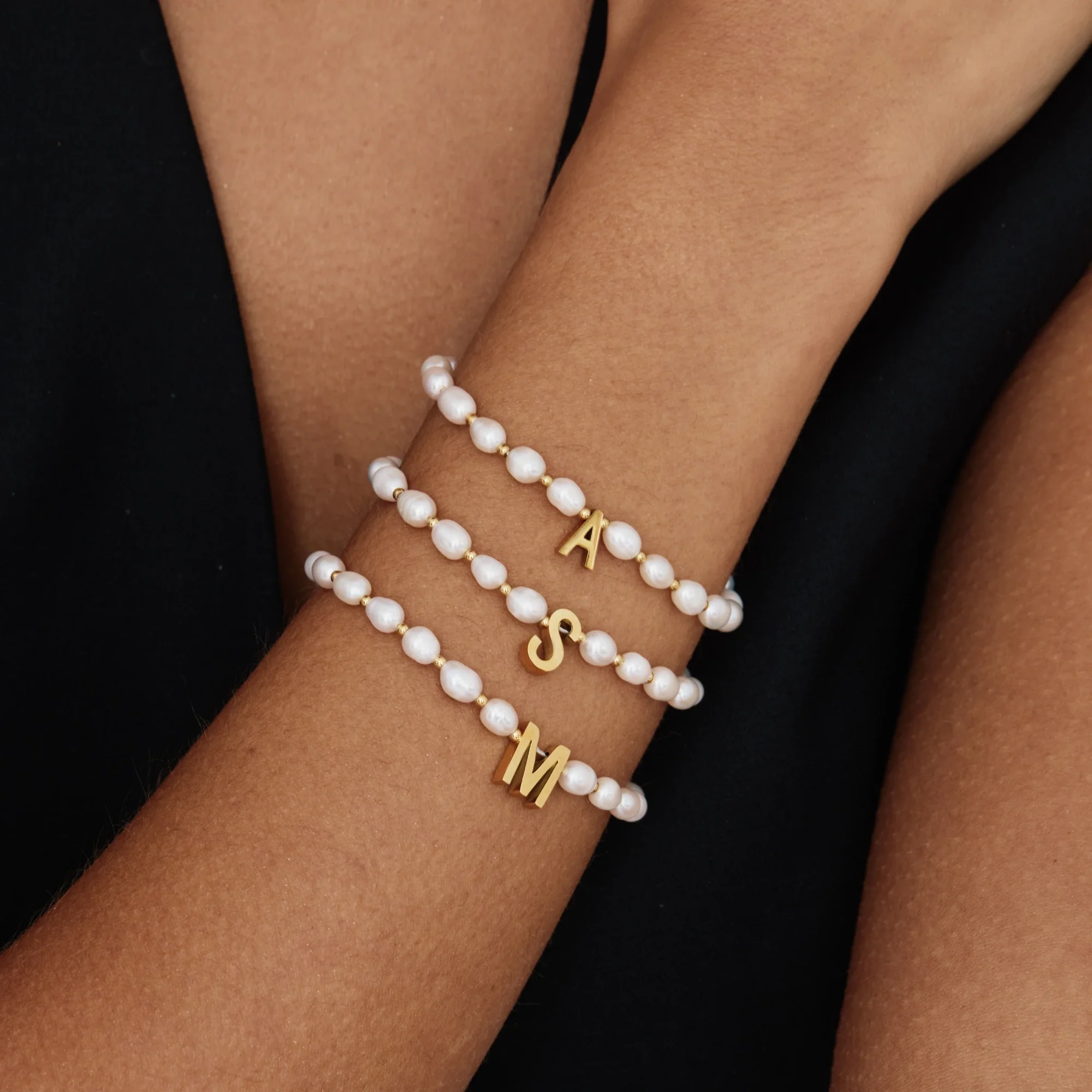 Pearl Initial Charm Bracelet - Image 6