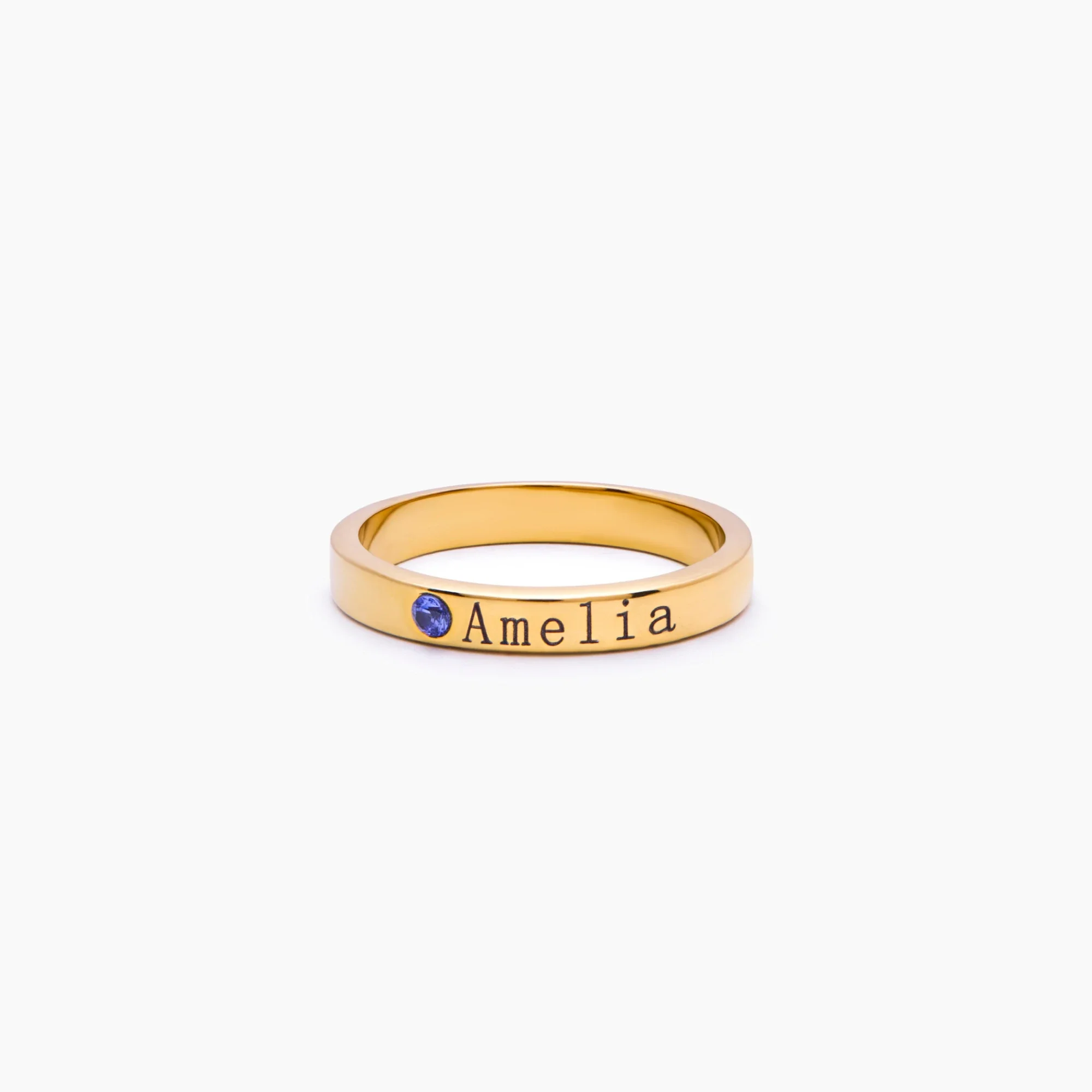 Stackable Birthstone Name Ring - Image 3