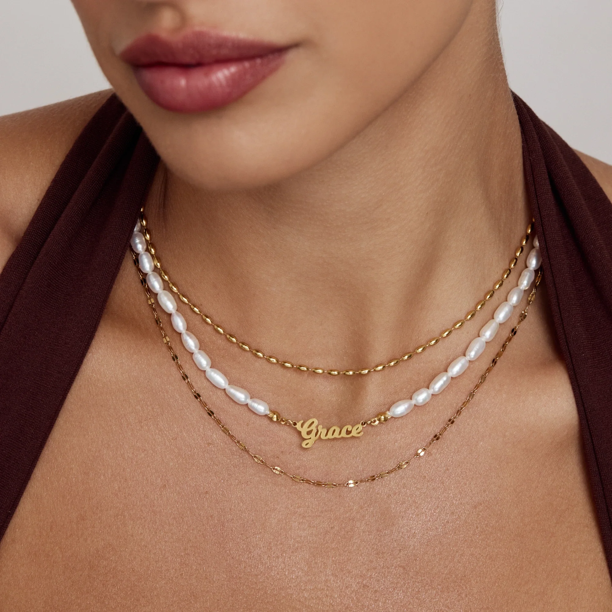Statement Custom Name Pearl Necklace - Image 3