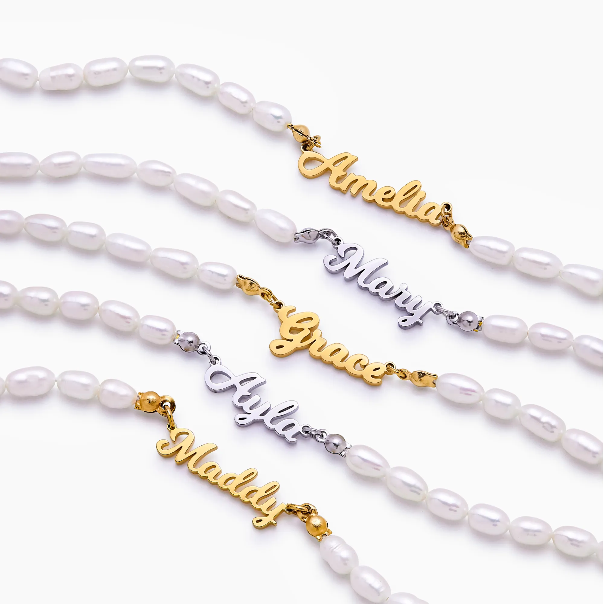 Statement Custom Name Pearl Necklace - Image 7