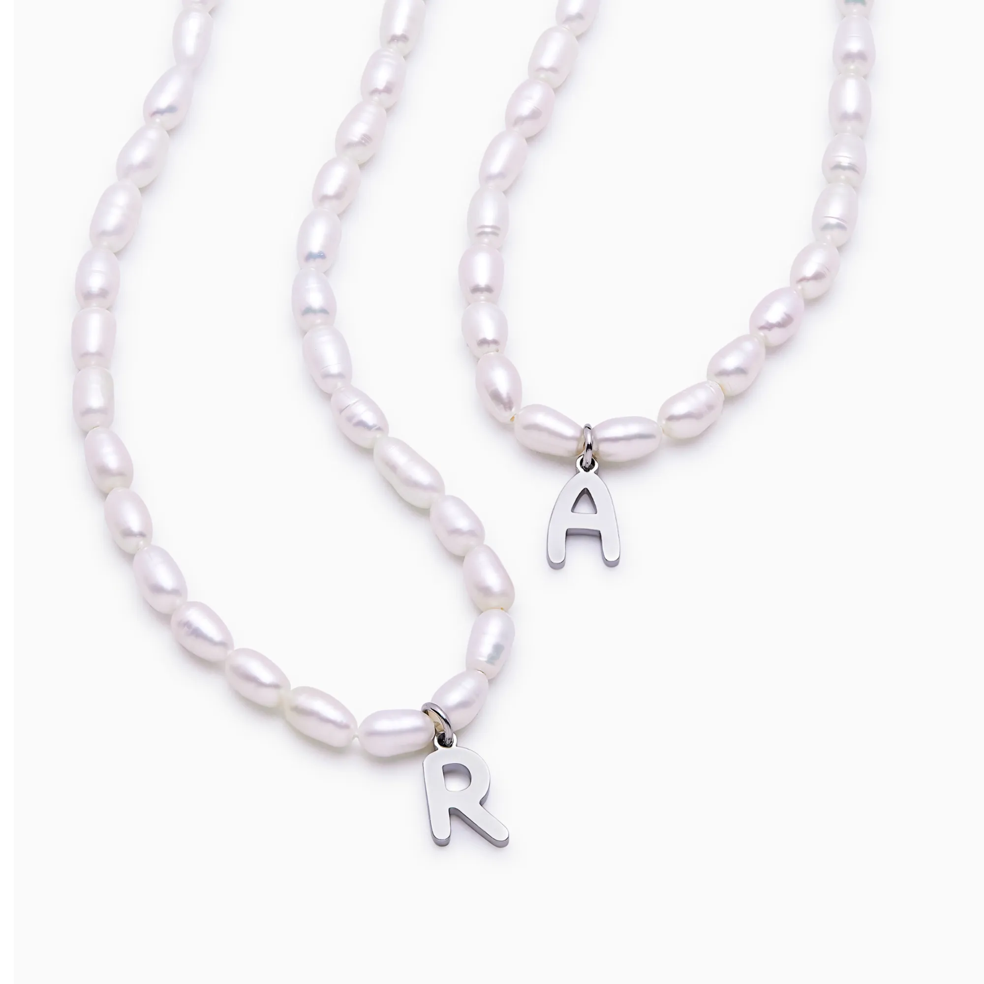 Statement Initial Pearl Necklace - Image 7